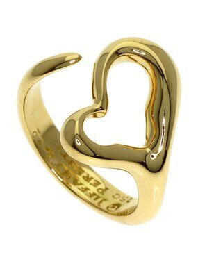 Tiffany & Co Open Heart Ring 18k Yellow Gold